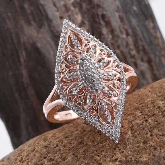 Jewelry Size 5 New 14k Rose Gold Over Sterling Silver Ring Poshmark